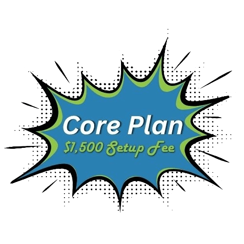 Core Plan showing $1500 setup fee for Ad Insight Online Marketing Pricing Jonestown Tx