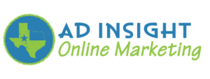 Ad Insight logo placed over Texas map showing service area coverage for digital marketing agency - Explore our digital marketing journey jonestown TX