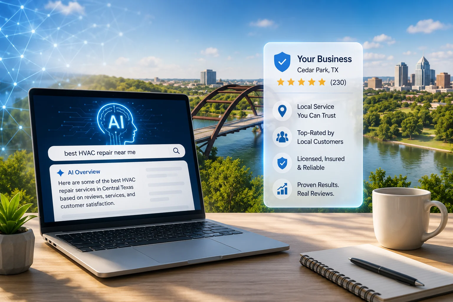 AI search optimization Central Texas for local service business visibility