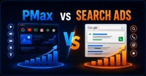 PMax vs Search Ads comparison for generating more leads